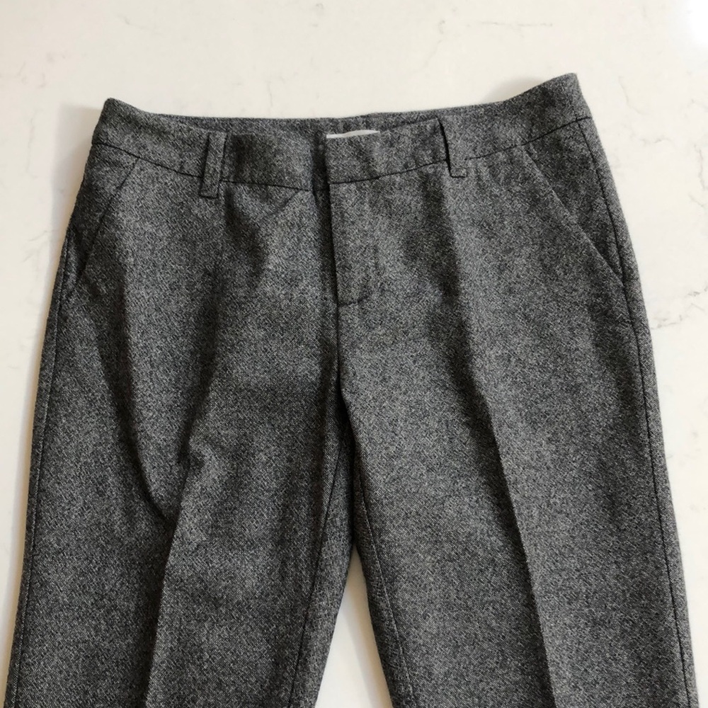 Garnet Hill Dark Grey Wool Dress Pants